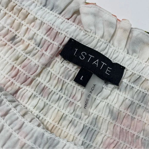 New 1 State Mini Chiffon Ruffle Skirt Daybreak Watercolor - Picture 6 of 7